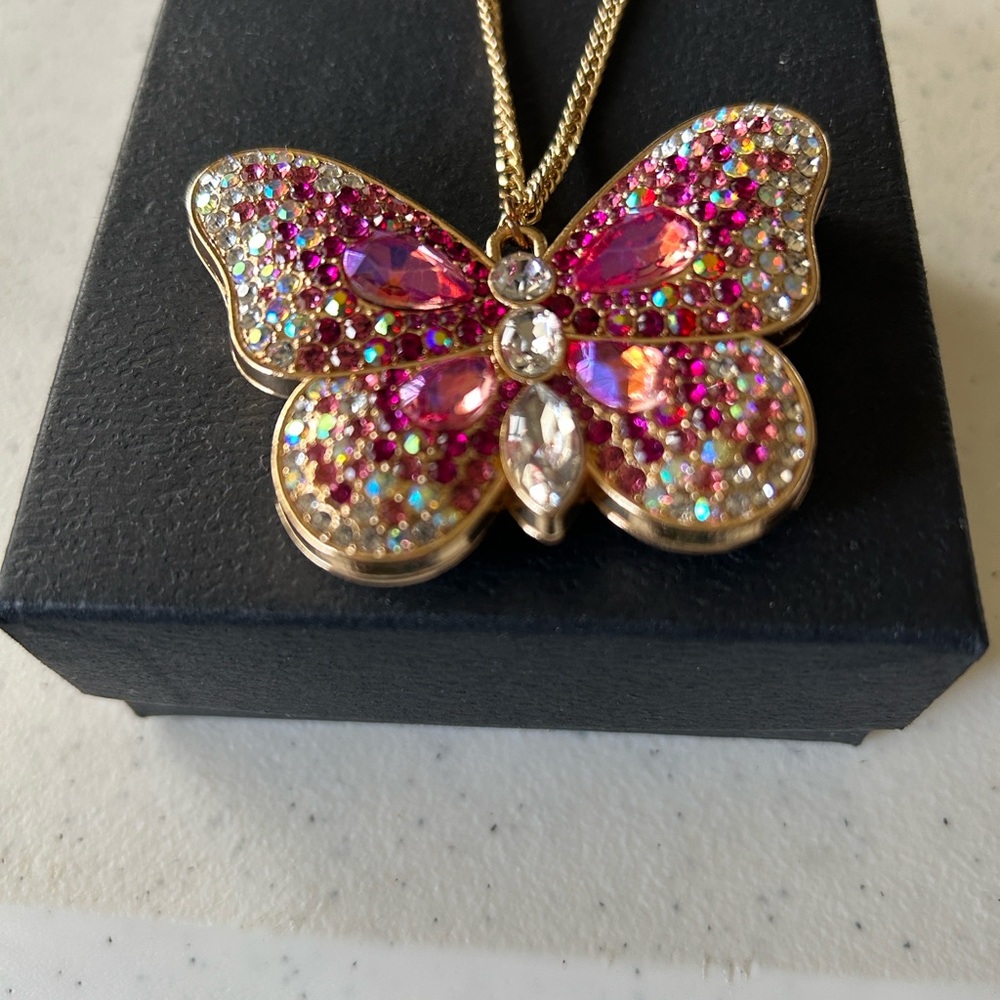 Dazzling Multicolor Butterfly Pendant Necklace
